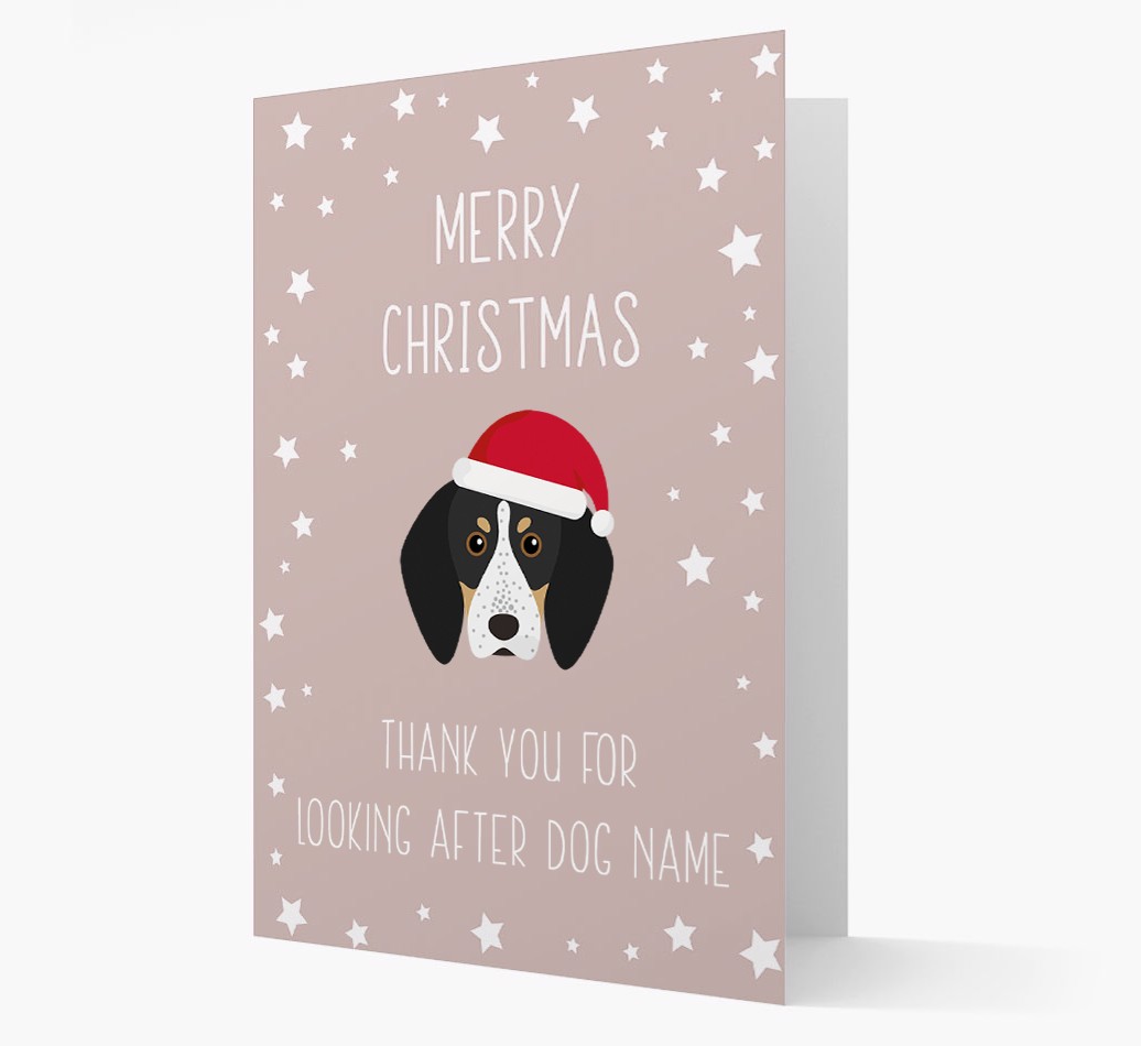 'Thank You' Christmas Card with your {breedFullName} Christmas Icon