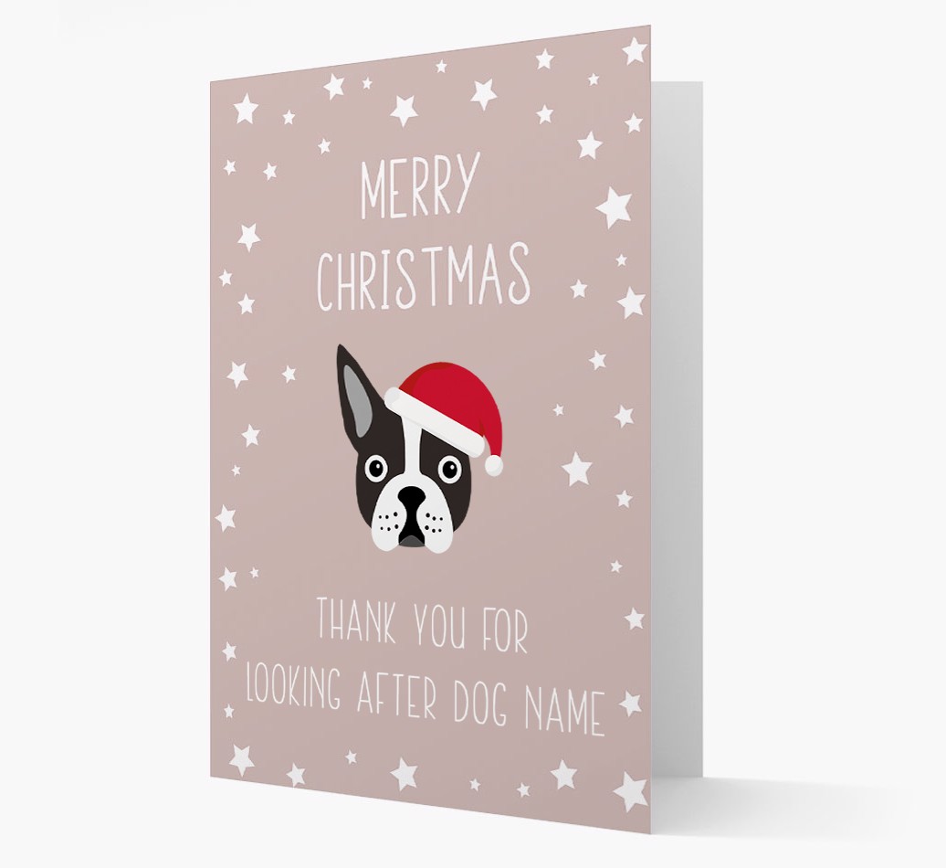 'Thank You' Christmas Card with your {breedFullName} Christmas Icon