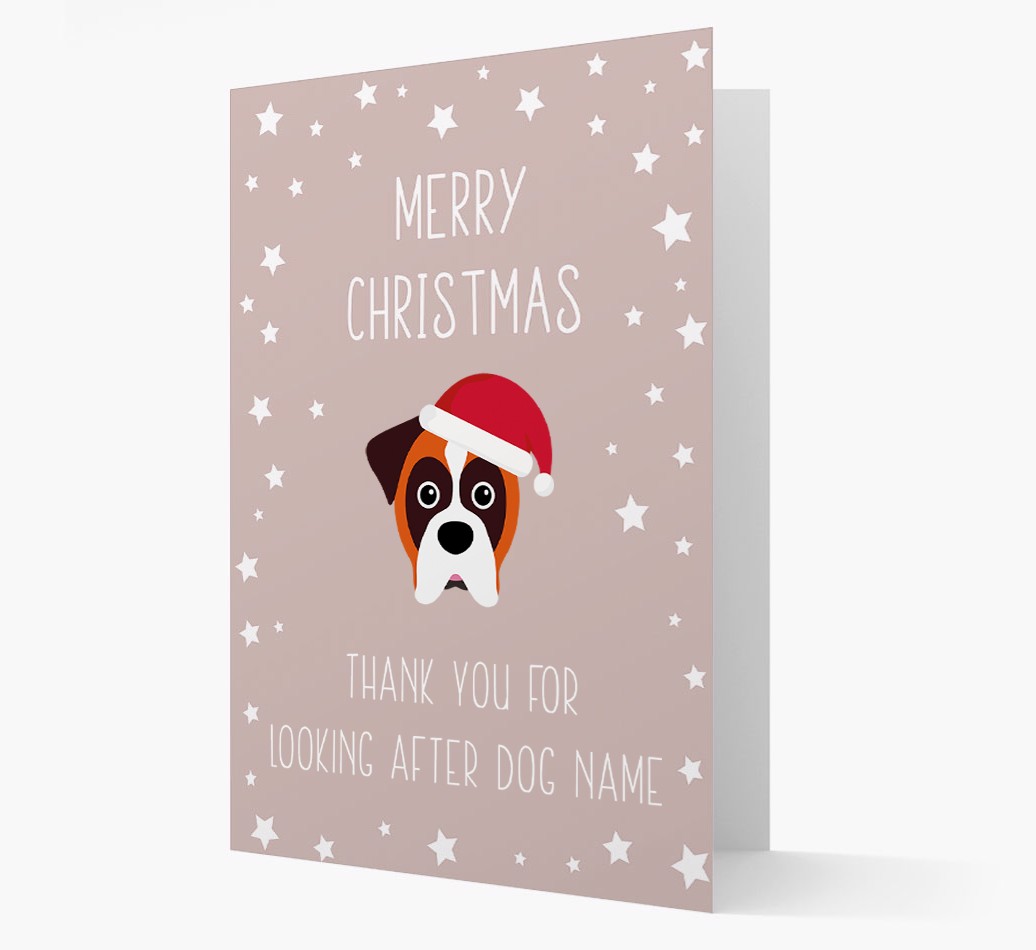 'Thank You' Christmas Card with your {breedFullName} Christmas Icon