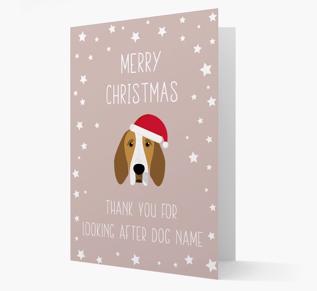 'Thank You' Christmas Card with your {breedFullName} Christmas Icon