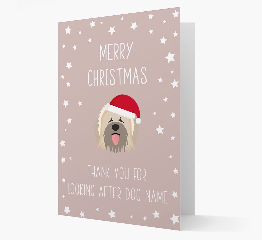 'Thank You' Christmas Card with your {breedFullName} Christmas Icon