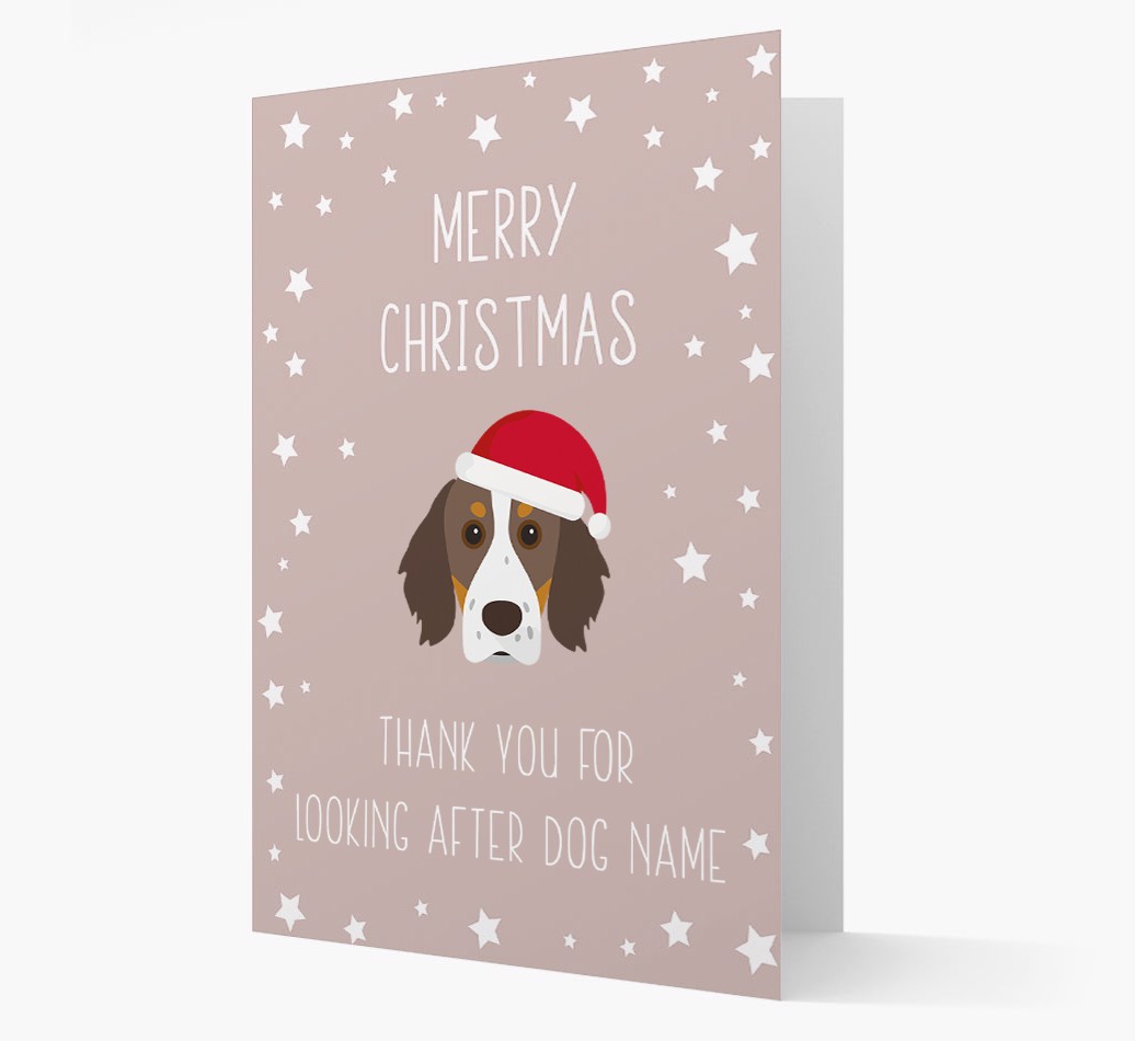 'Thank You' Christmas Card with your {breedFullName} Christmas Icon