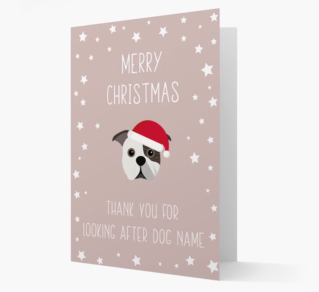 'Thank You' Christmas Card with your {breedFullName} Christmas Icon