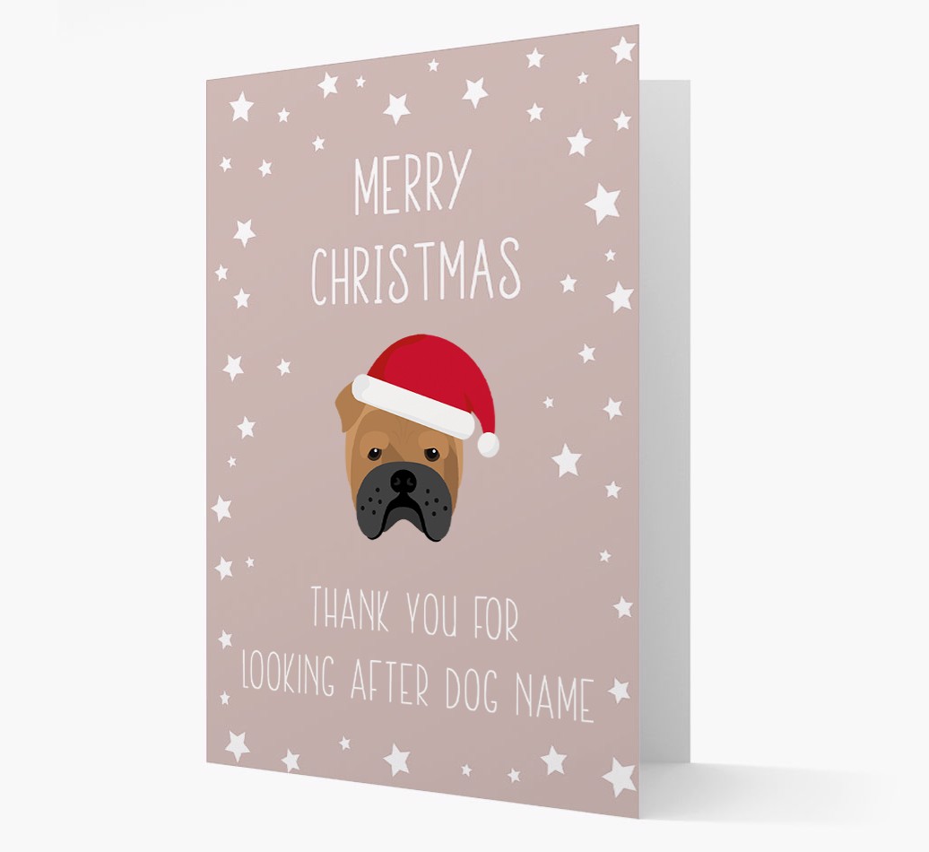 'Thank You' Christmas Card with your {breedFullName} Christmas Icon