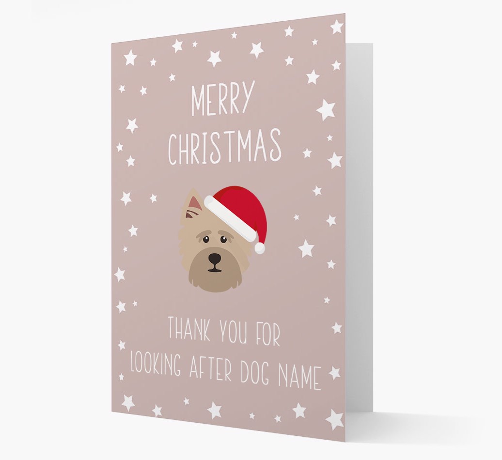 'Thank You' Christmas Card with your {breedFullName} Christmas Icon
