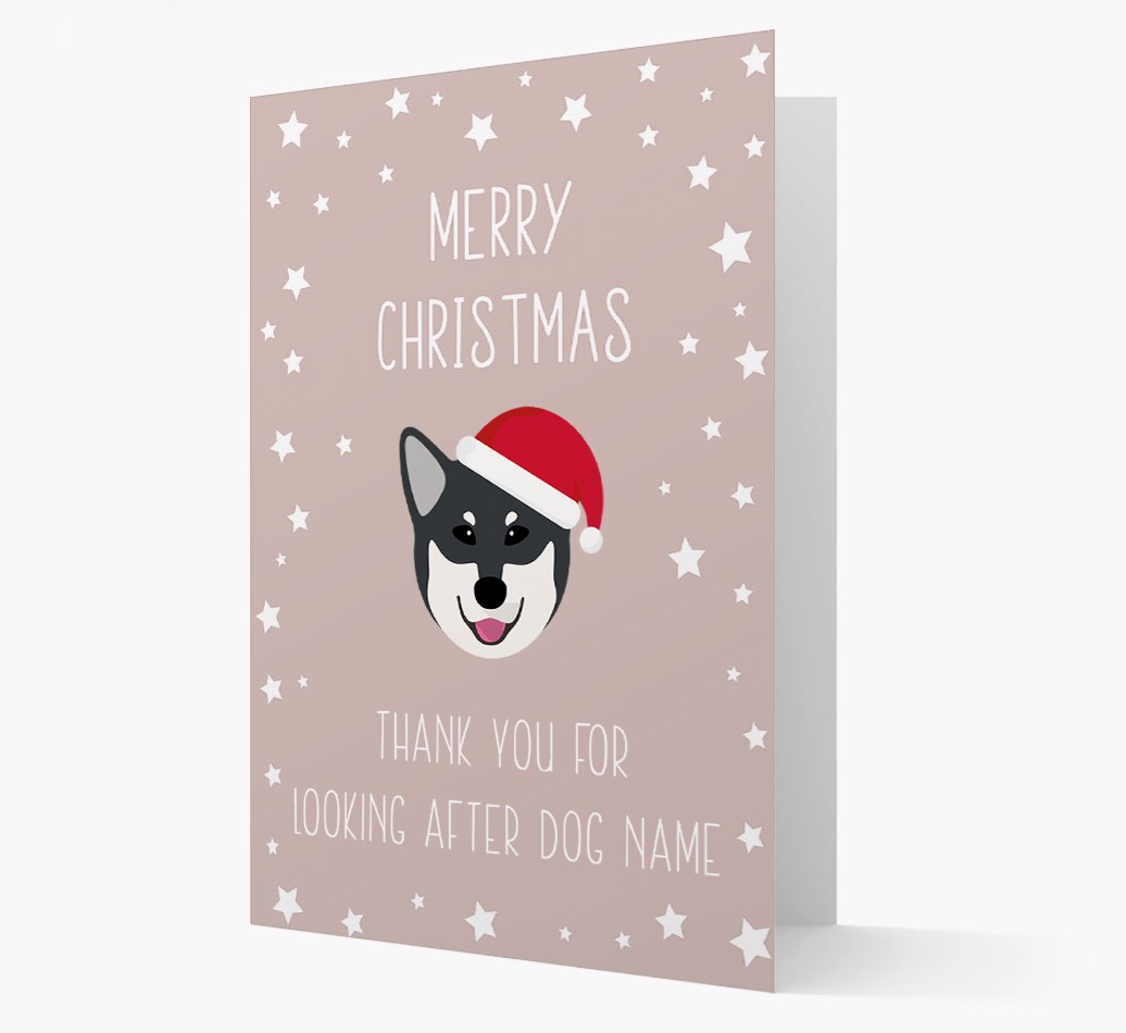 'Thank You' Christmas Card with your {breedFullName} Christmas Icon