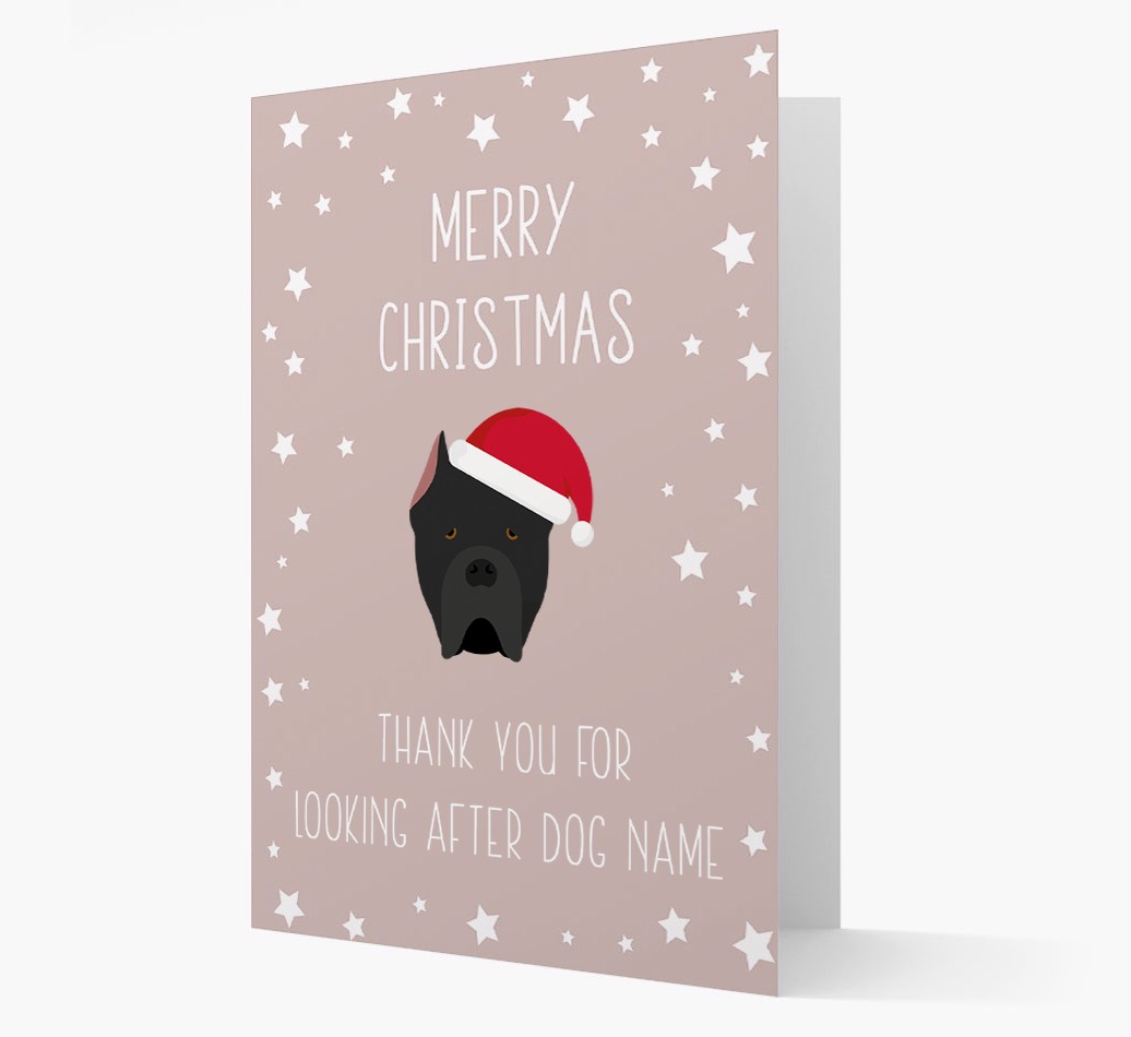 'Thank You' Christmas Card with your {breedFullName} Christmas Icon