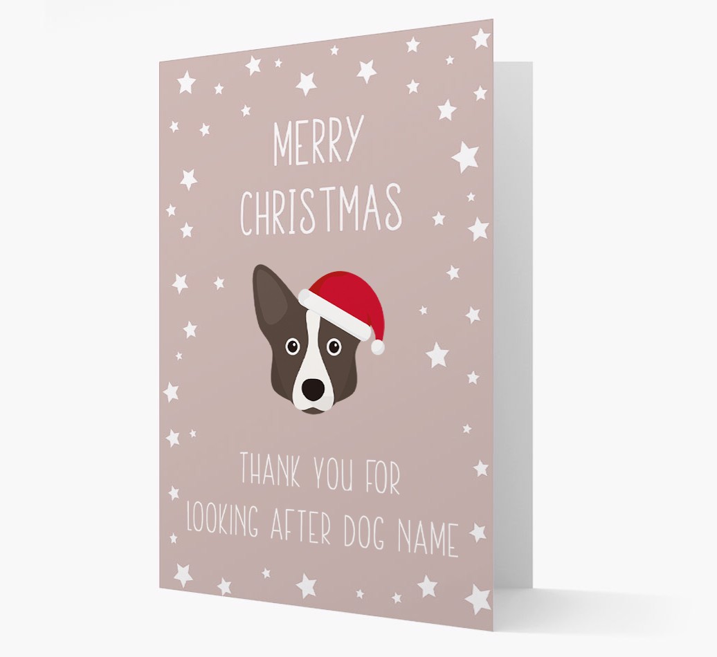 'Thank You' Christmas Card with your {breedFullName} Christmas Icon