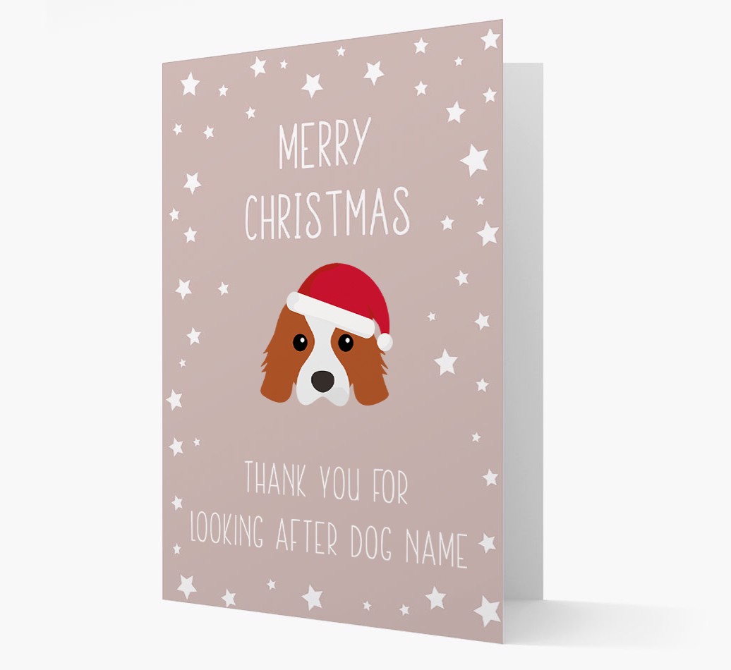 'Thank You' Christmas Card with your {breedFullName} Christmas Icon
