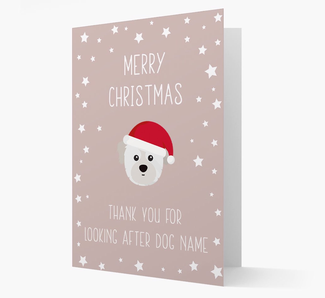 'Thank You' Christmas Card with your {breedFullName} Christmas Icon