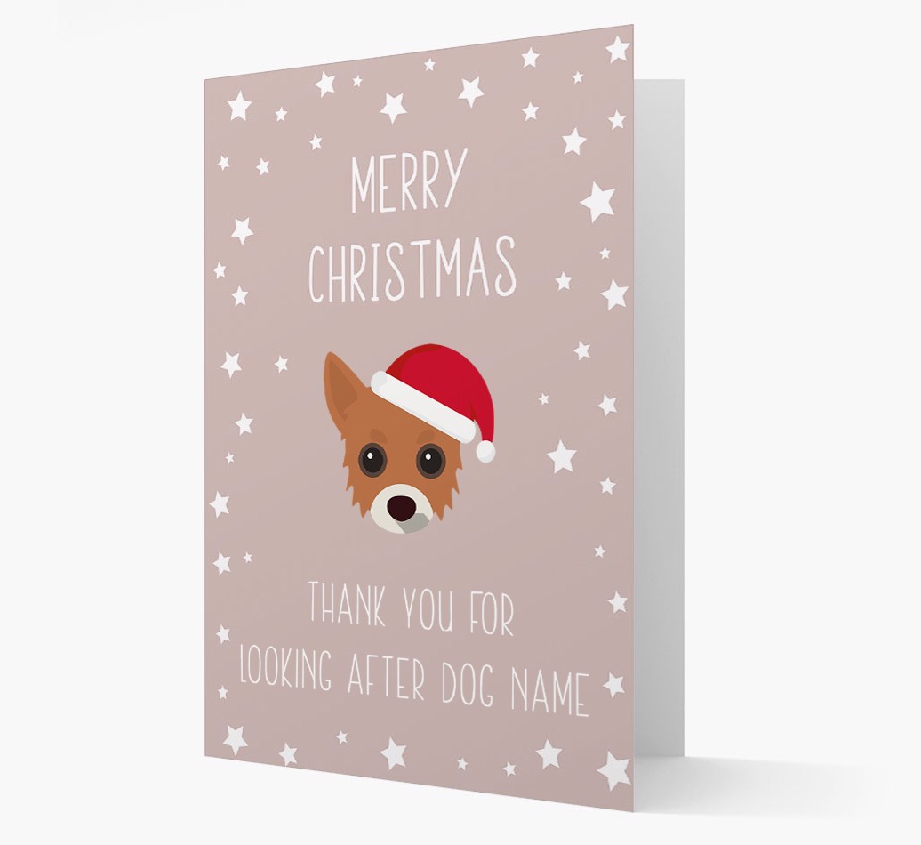 'Thank You' Christmas Card with your {breedFullName} Christmas Icon