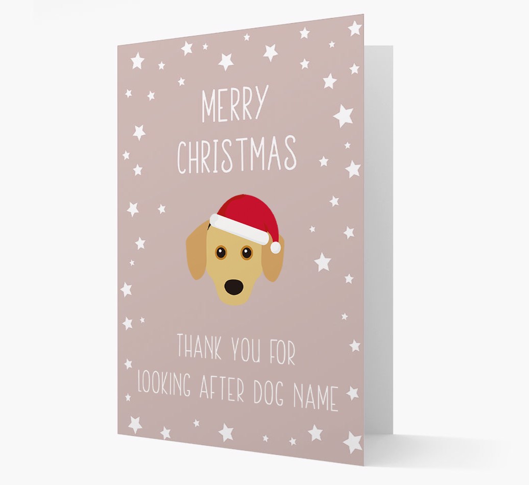 'Thank You' Christmas Card with your {breedFullName} Christmas Icon