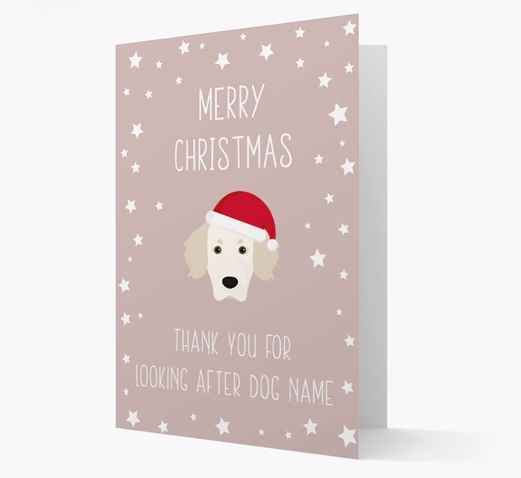 'Thank You' Christmas Card with your {breedFullName} Christmas Icon