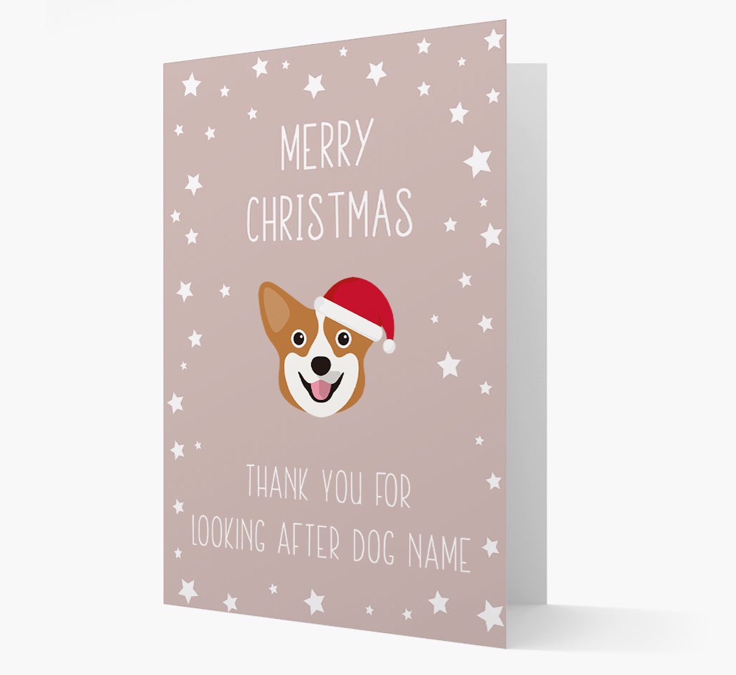 'Thank You' Christmas Card with your {breedFullName} Christmas Icon