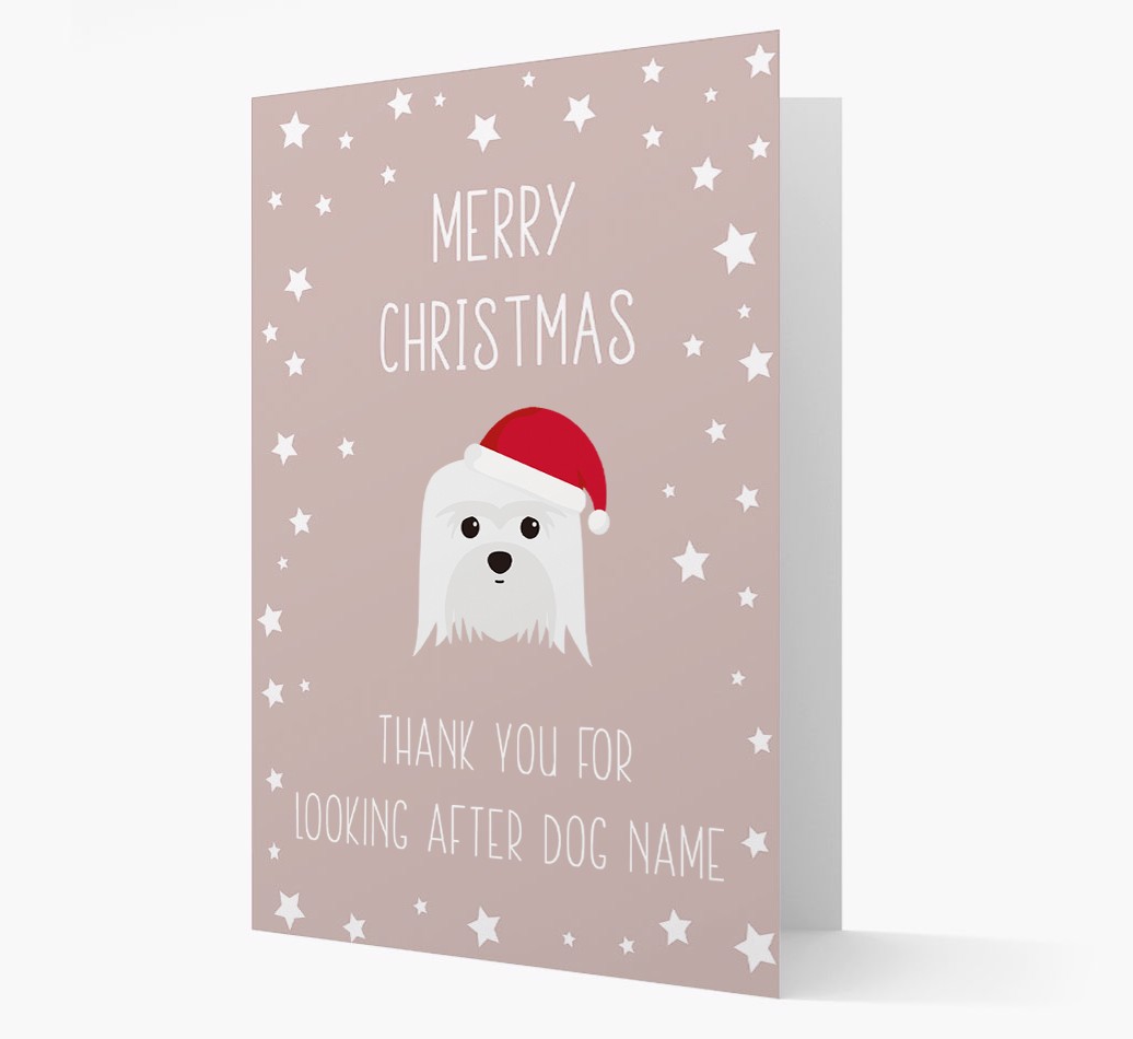 'Thank You' Christmas Card with your {breedFullName} Christmas Icon