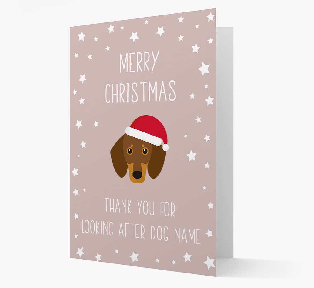'Thank You' Christmas Card with your {breedFullName} Christmas Icon