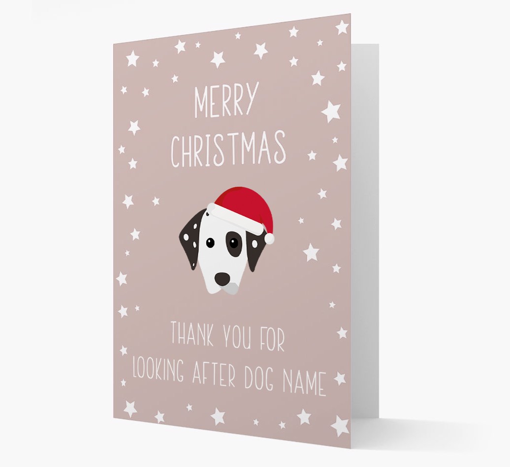 'Thank You' Christmas Card with your {breedFullName} Christmas Icon