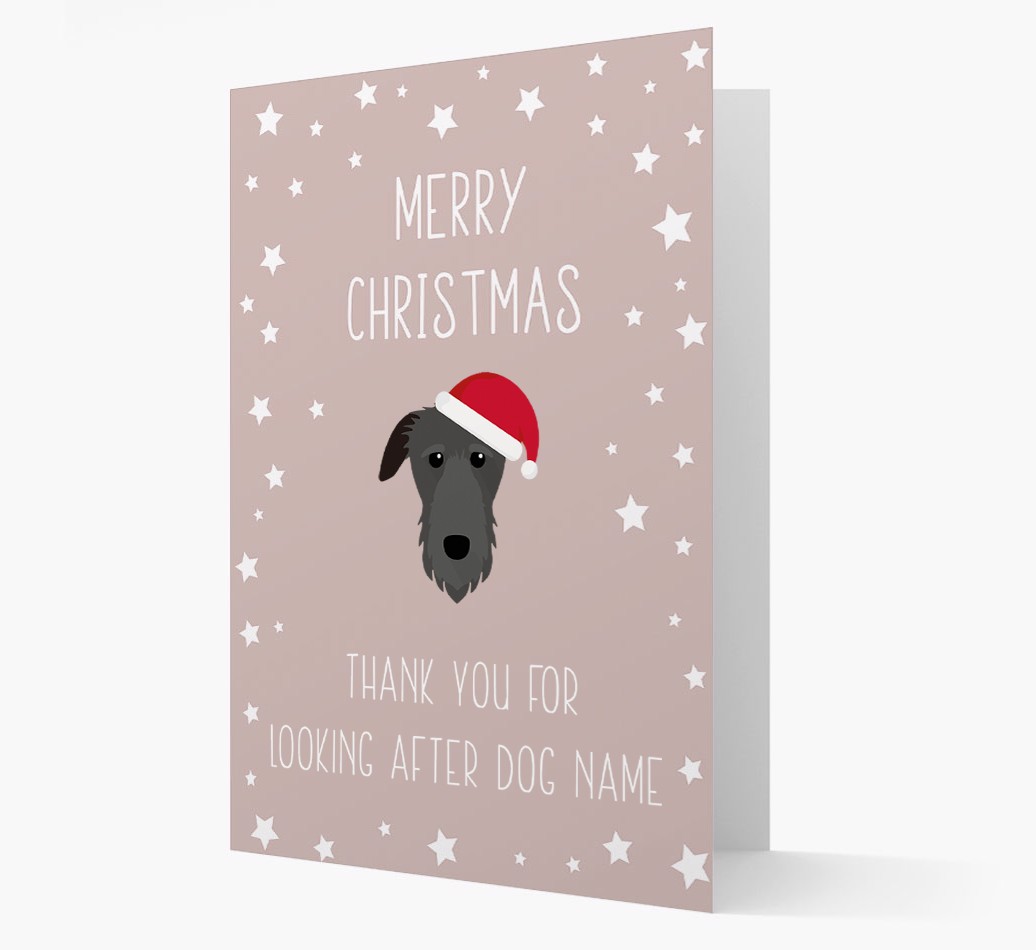 'Thank You' Christmas Card with your {breedFullName} Christmas Icon