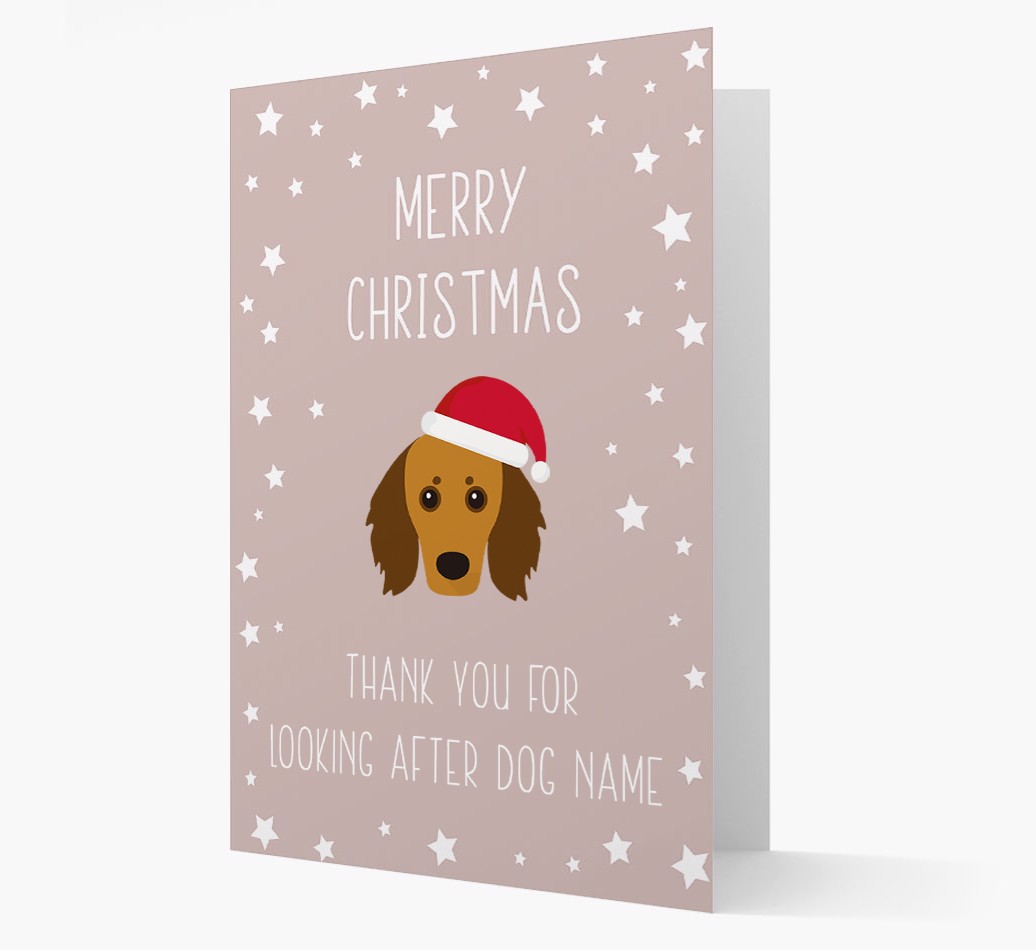 'Thank You' Christmas Card with your {breedFullName} Christmas Icon