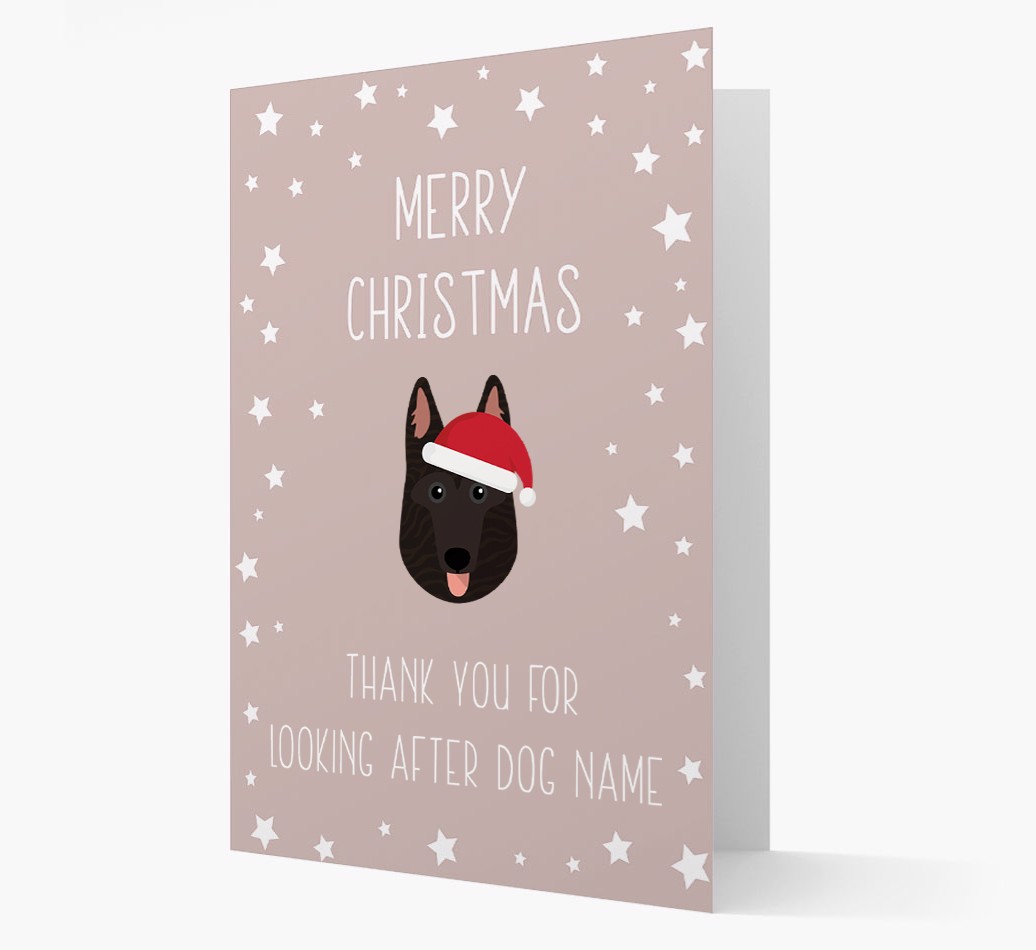 'Thank You' Christmas Card with your {breedFullName} Christmas Icon