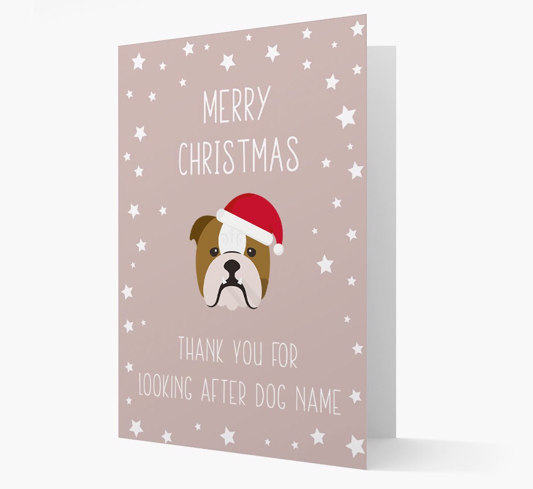 'Thank You' Christmas Card with your {breedFullName} Christmas Icon