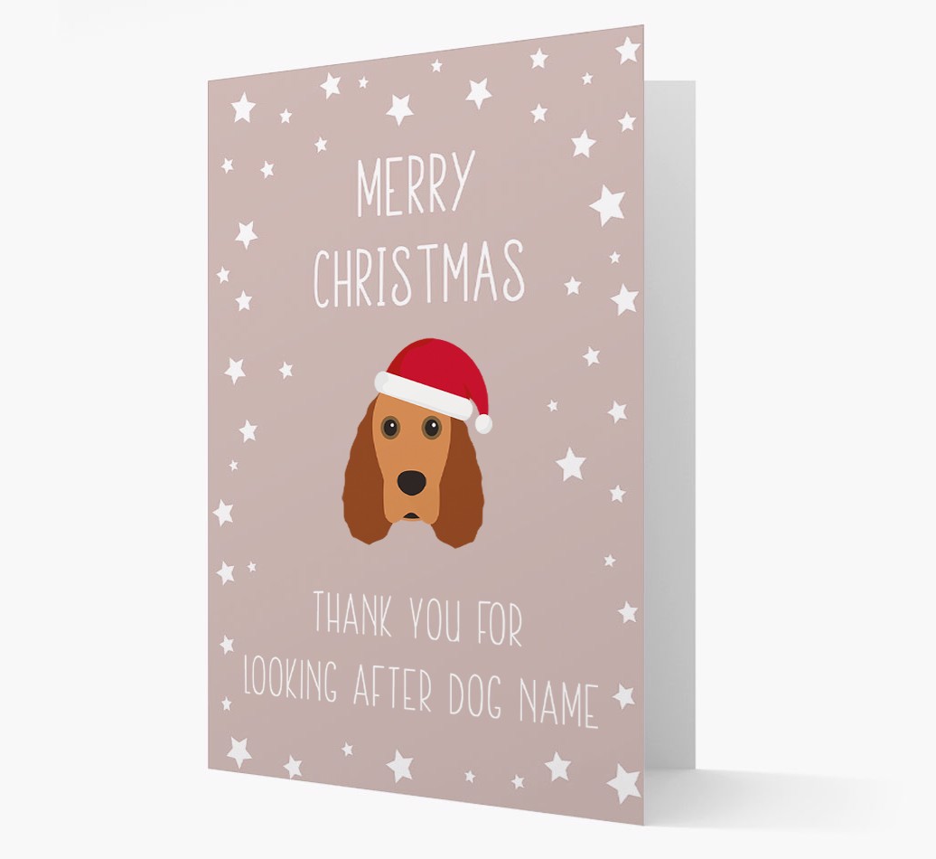 'Thank You' Christmas Card with your {breedFullName} Christmas Icon