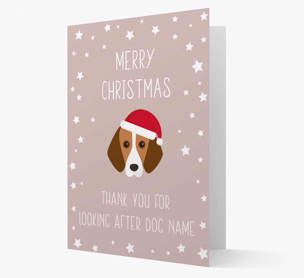 'Thank You' Christmas Card with your {breedFullName} Christmas Icon