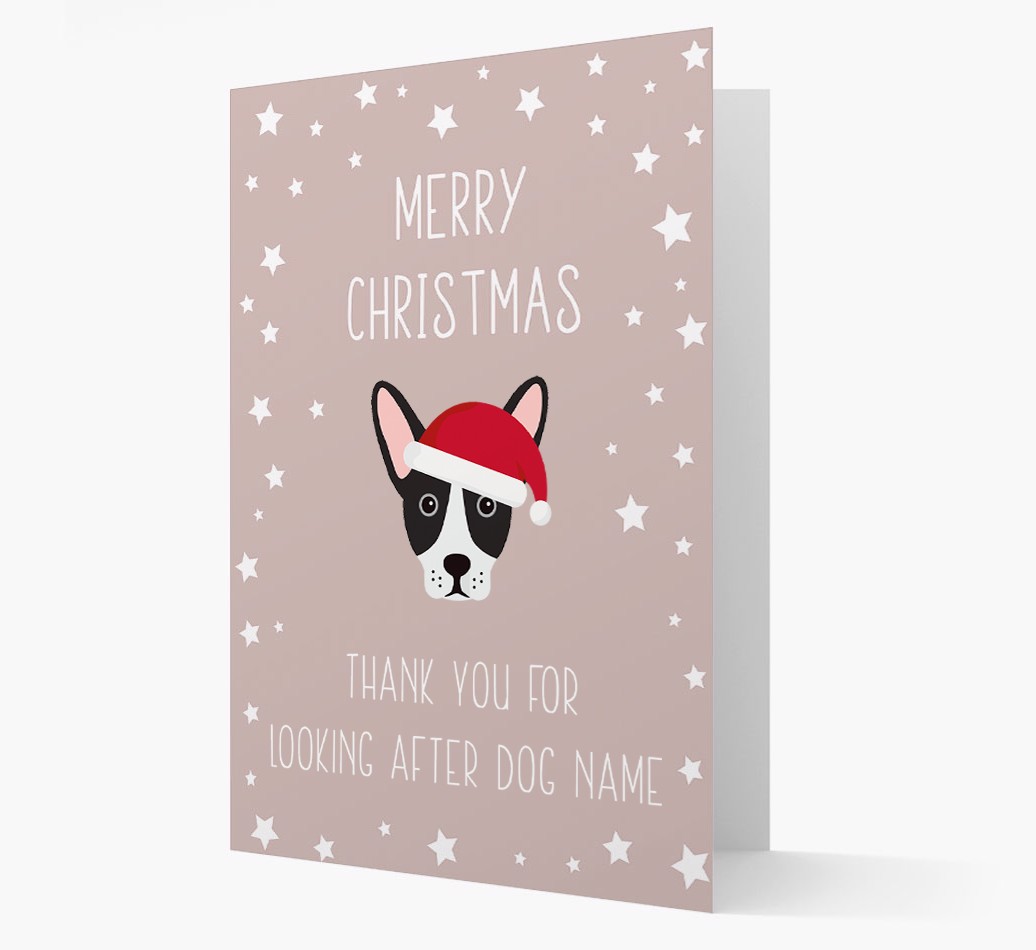'Thank You' Christmas Card with your {breedFullName} Christmas Icon