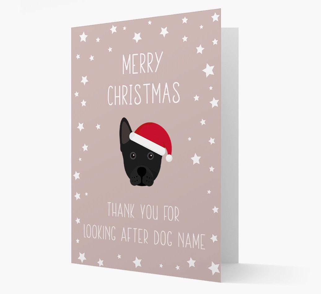 'Thank You' Christmas Card with your {breedFullName} Christmas Icon