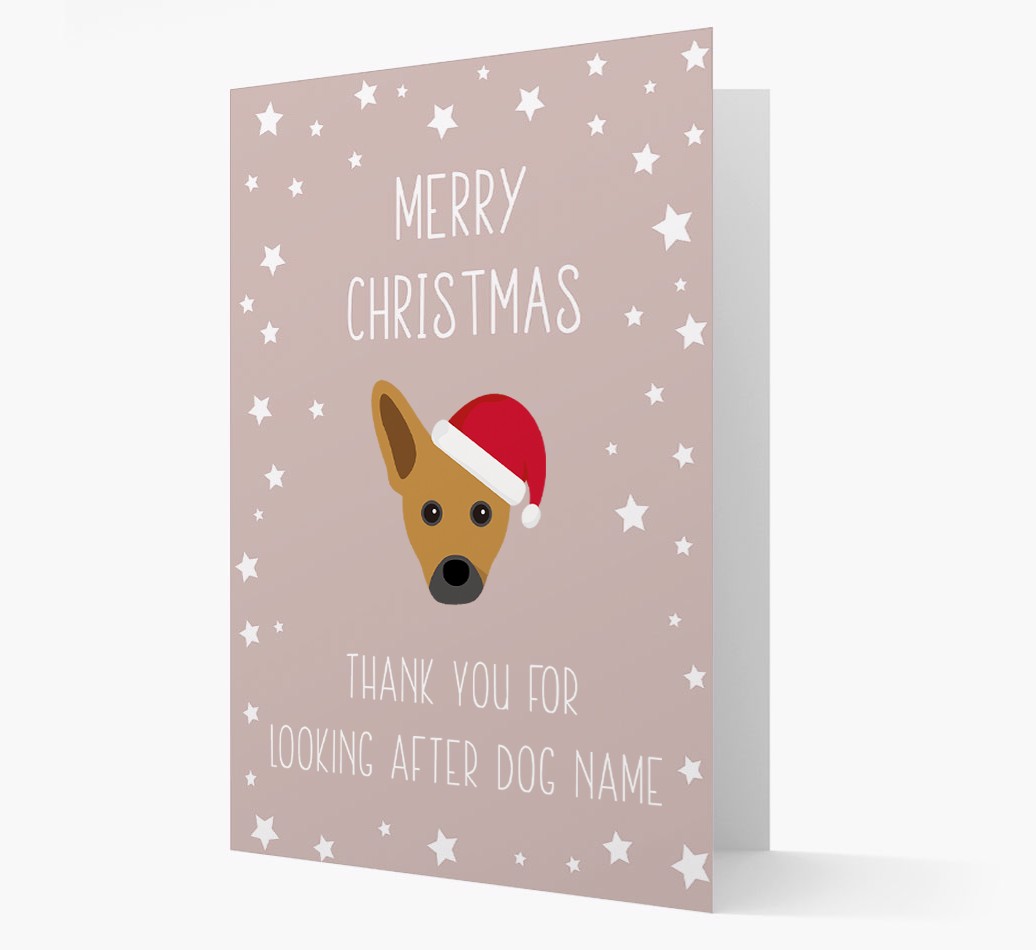'Thank You' Christmas Card with your {breedFullName} Christmas Icon