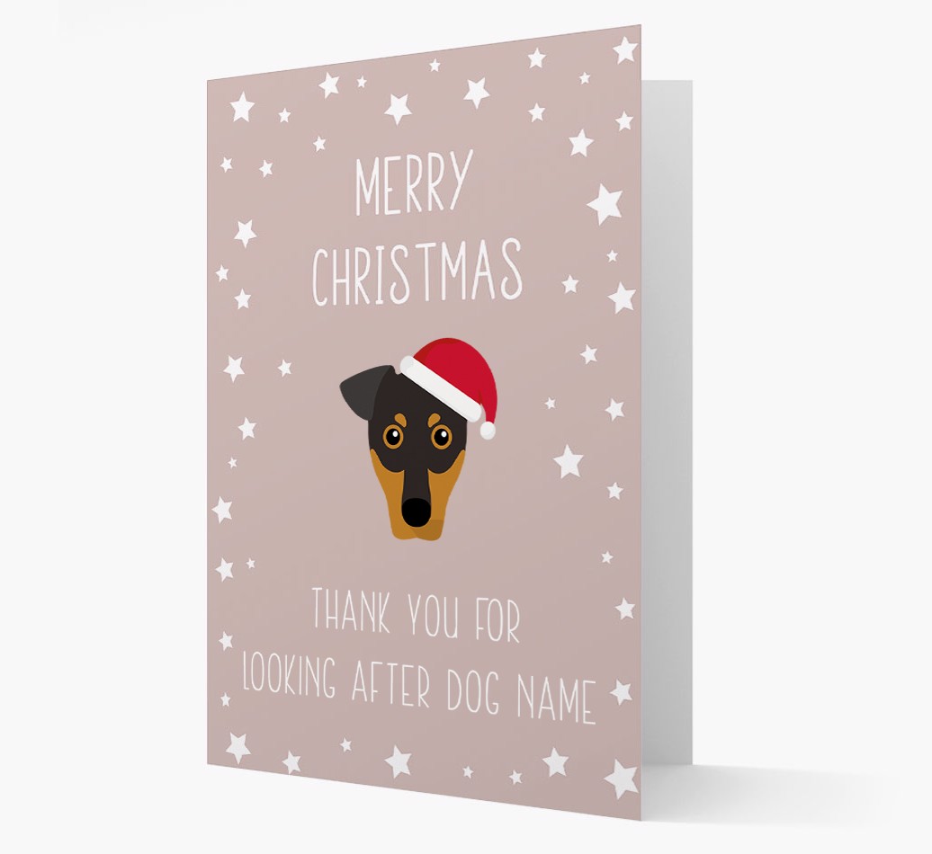 'Thank You' Christmas Card with your {breedFullName} Christmas Icon