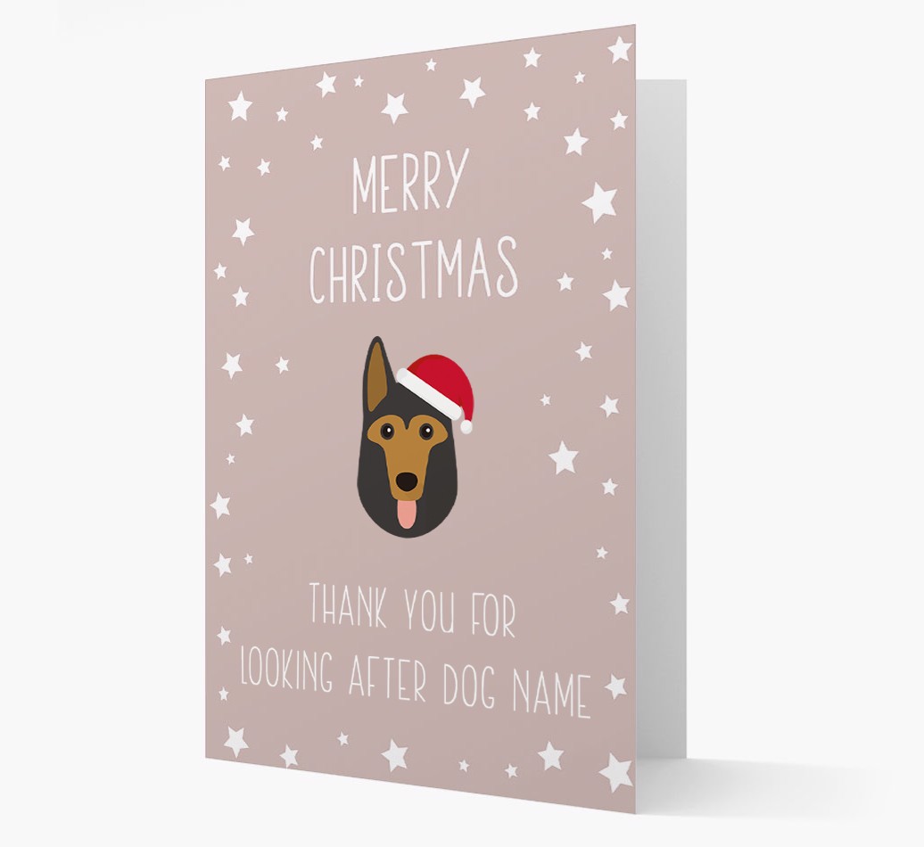 'Thank You' Christmas Card with your {breedFullName} Christmas Icon