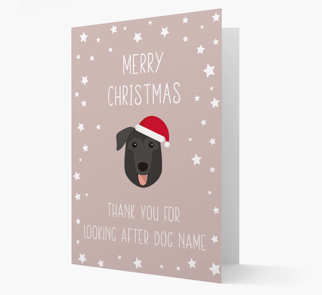 'Thank You' Christmas Card with your {breedFullName} Christmas Icon