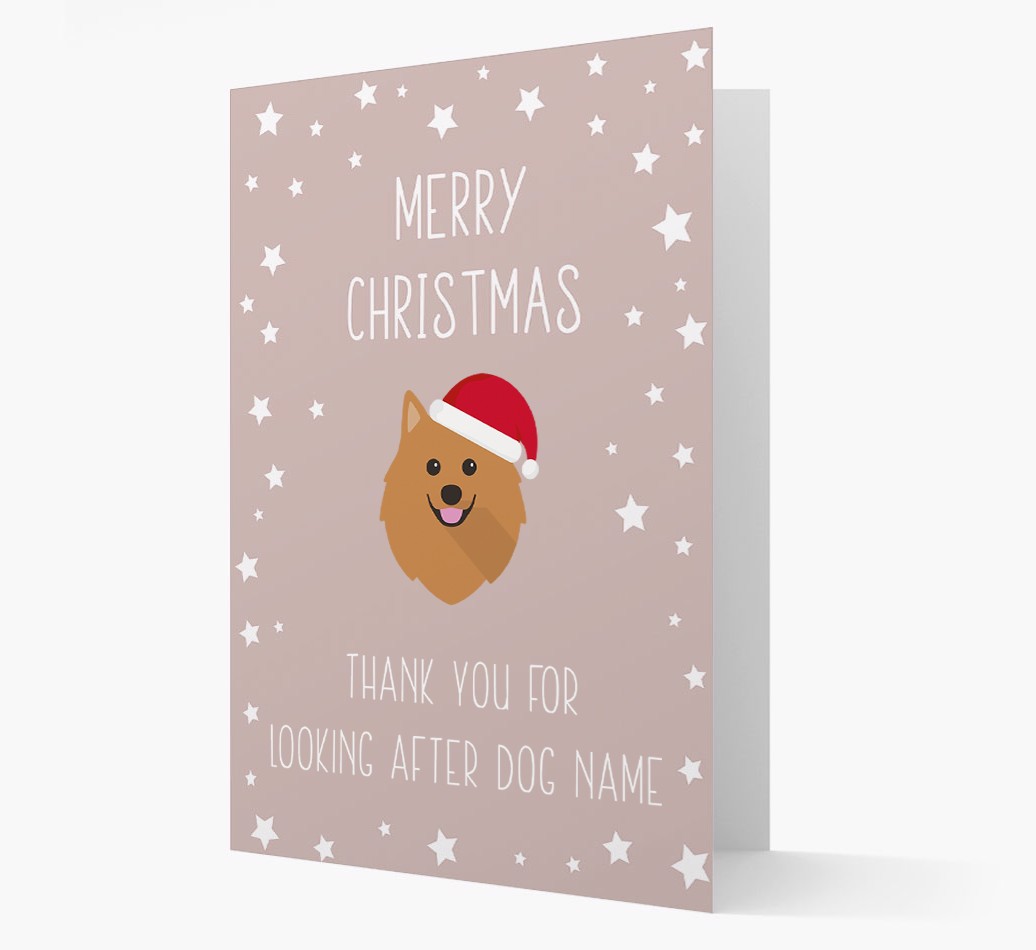 'Thank You' Christmas Card with your {breedFullName} Christmas Icon