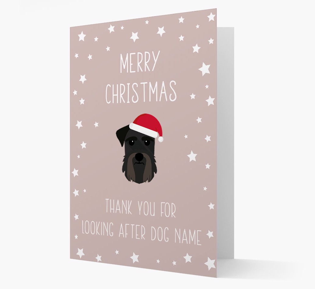 'Thank You' Christmas Card with your {breedFullName} Christmas Icon