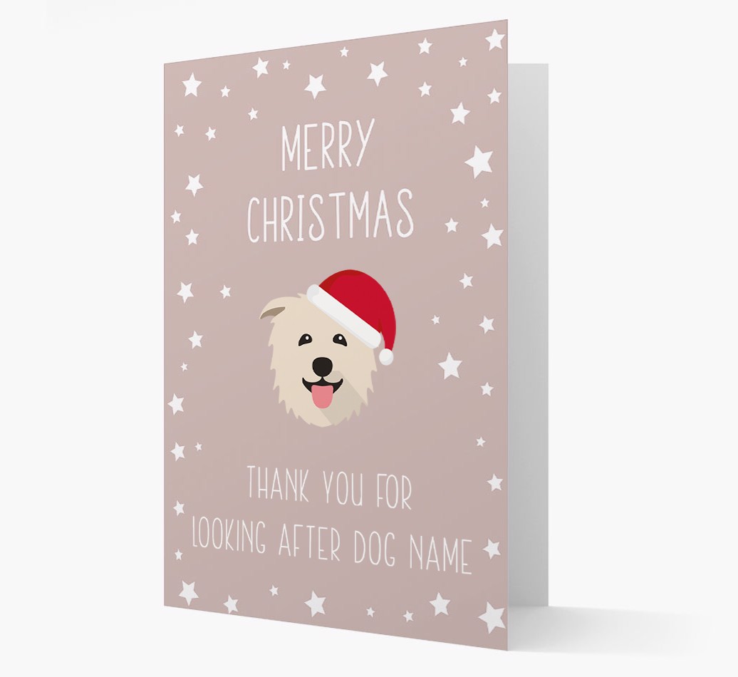 'Thank You' Christmas Card with your {breedFullName} Christmas Icon