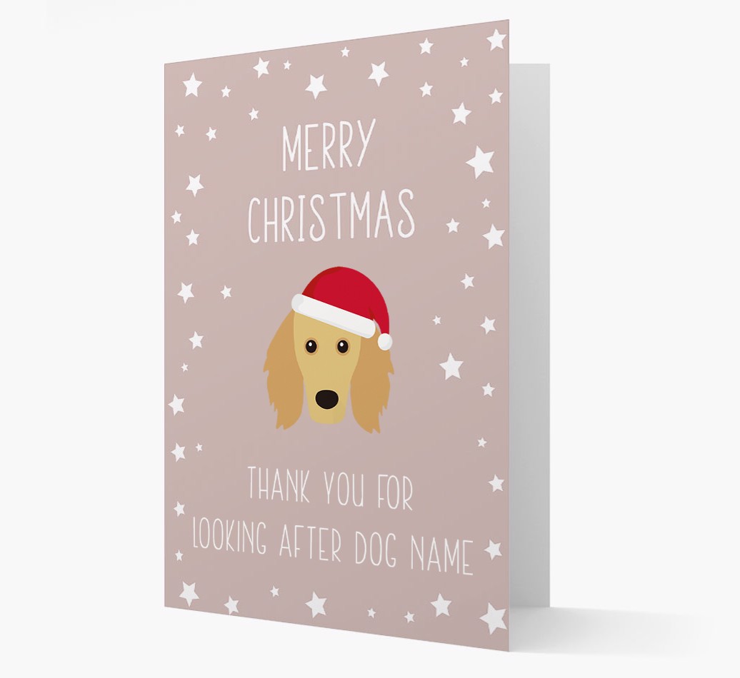 'Thank You' Christmas Card with your {breedFullName} Christmas Icon