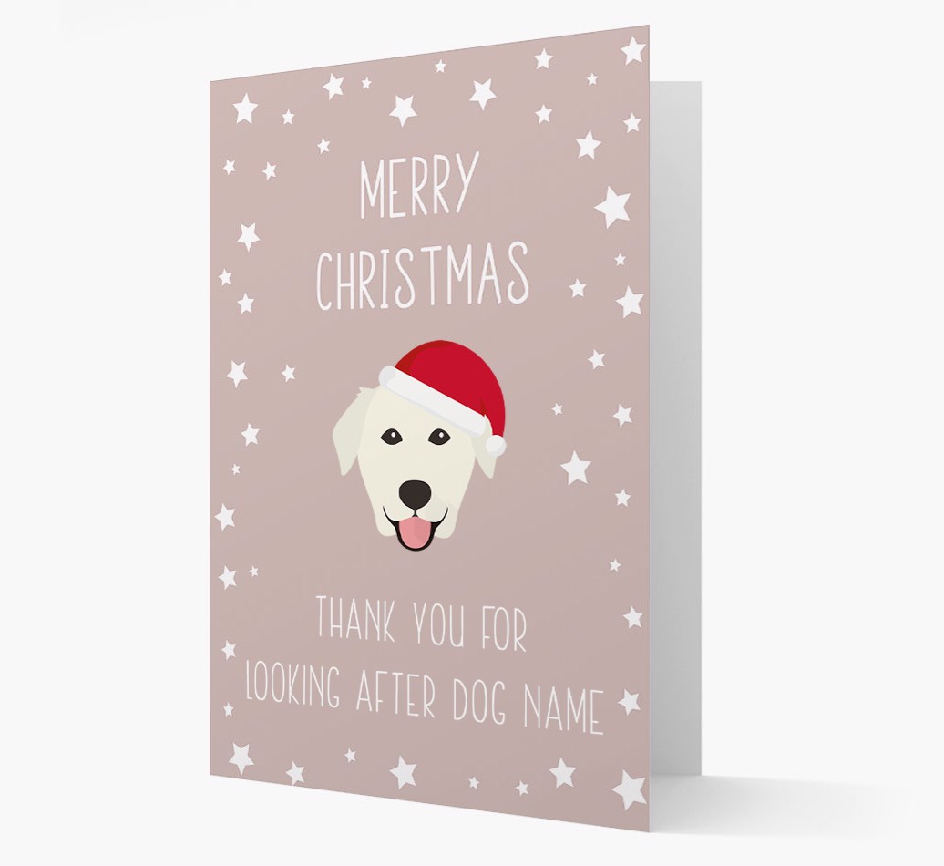 'Thank You' Christmas Card with your {breedFullName} Christmas Icon