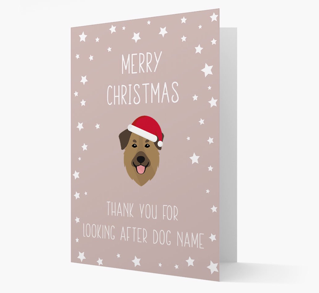 'Thank You' Christmas Card with your {breedFullName} Christmas Icon