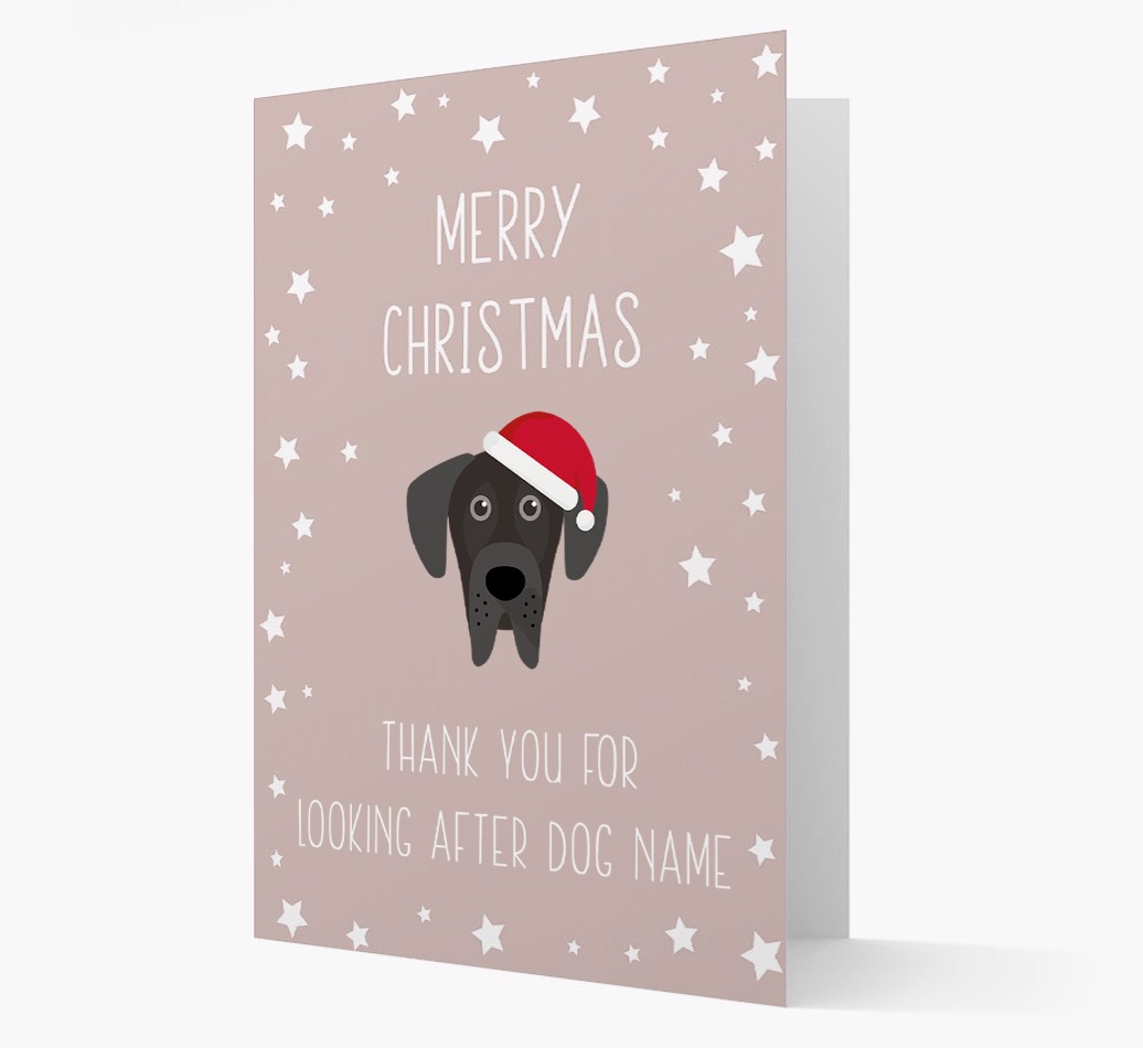 'Thank You' Christmas Card with your {breedFullName} Christmas Icon