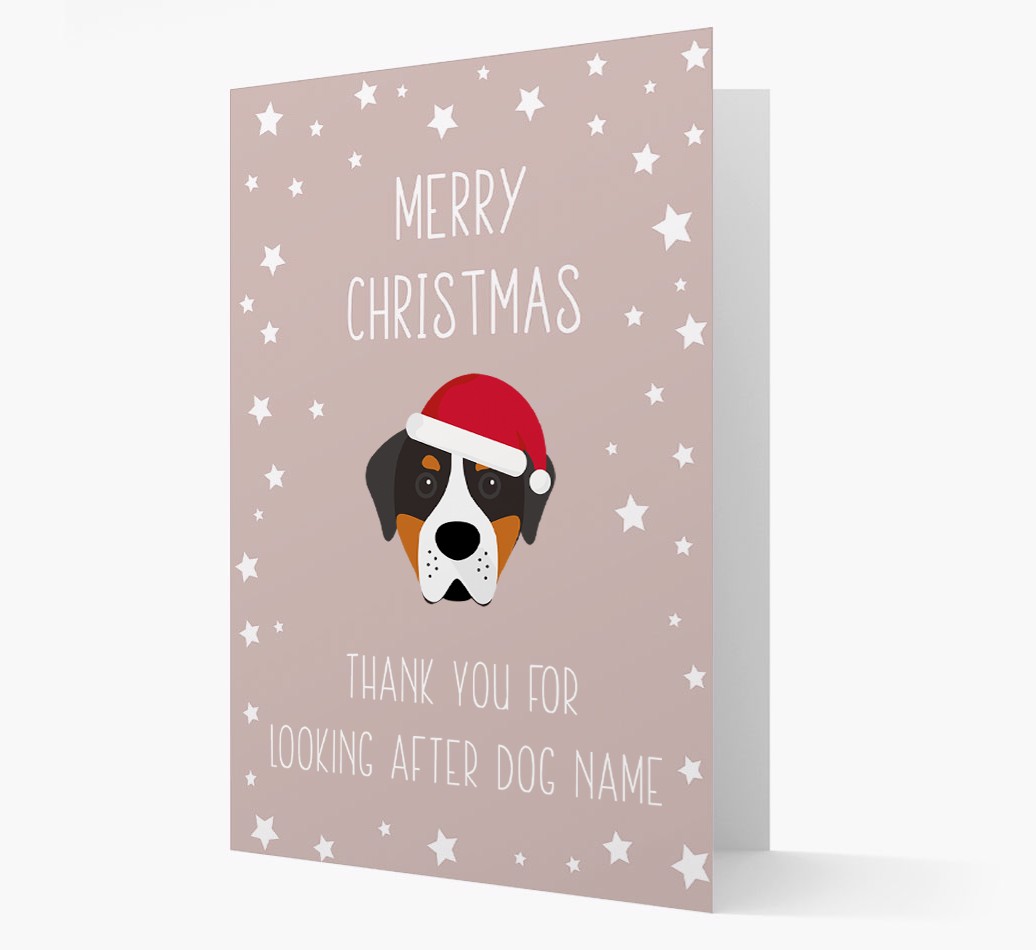 'Thank You' Christmas Card with your {breedFullName} Christmas Icon