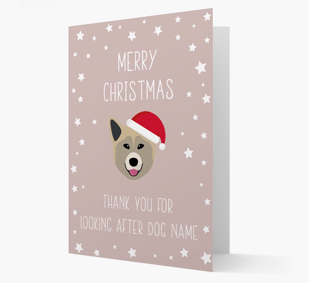 'Thank You' Christmas Card with your {breedFullName} Christmas Icon