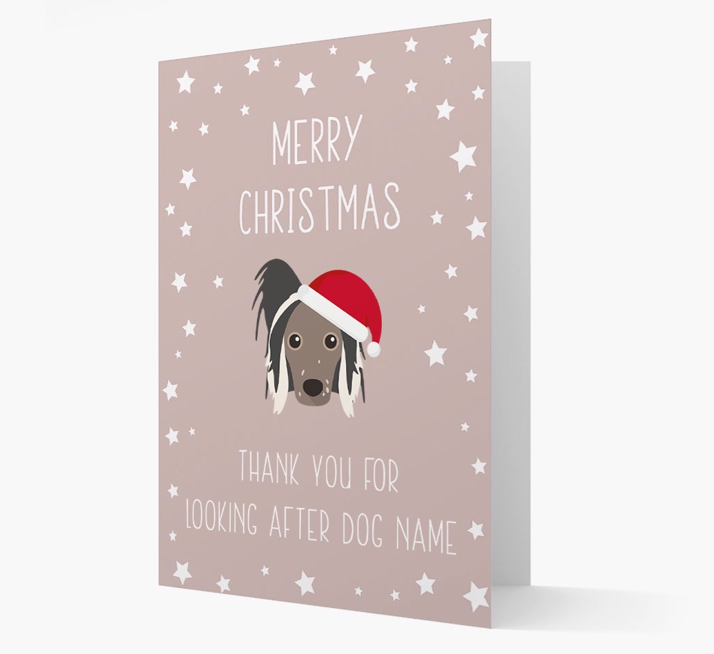 'Thank You' Christmas Card with your {breedFullName} Christmas Icon