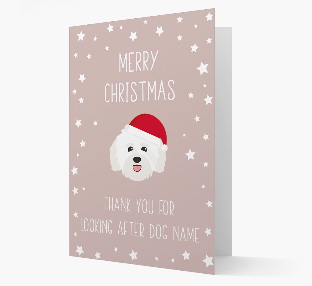 'Thank You' Christmas Card with your {breedFullName} Christmas Icon