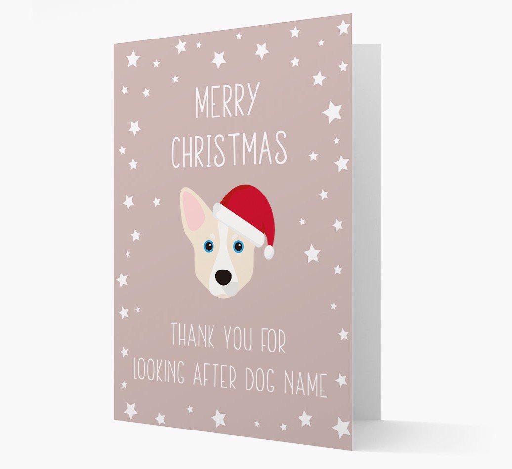 'Thank You' Christmas Card with your {breedFullName} Christmas Icon