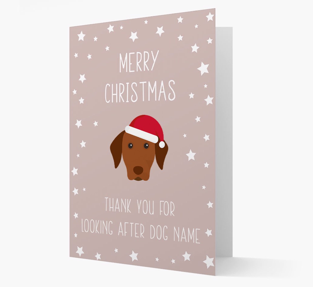 'Thank You' Christmas Card with your {breedFullName} Christmas Icon