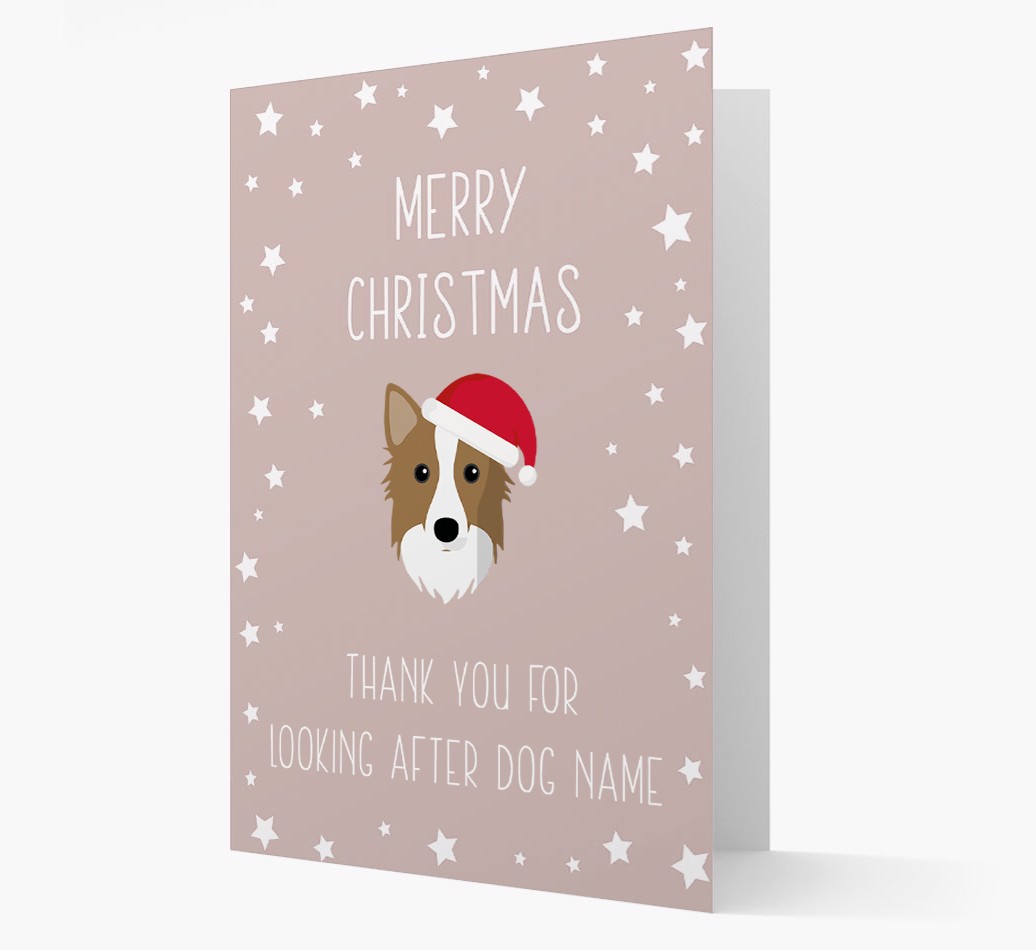 'Thank You' Christmas Card with your {breedFullName} Christmas Icon