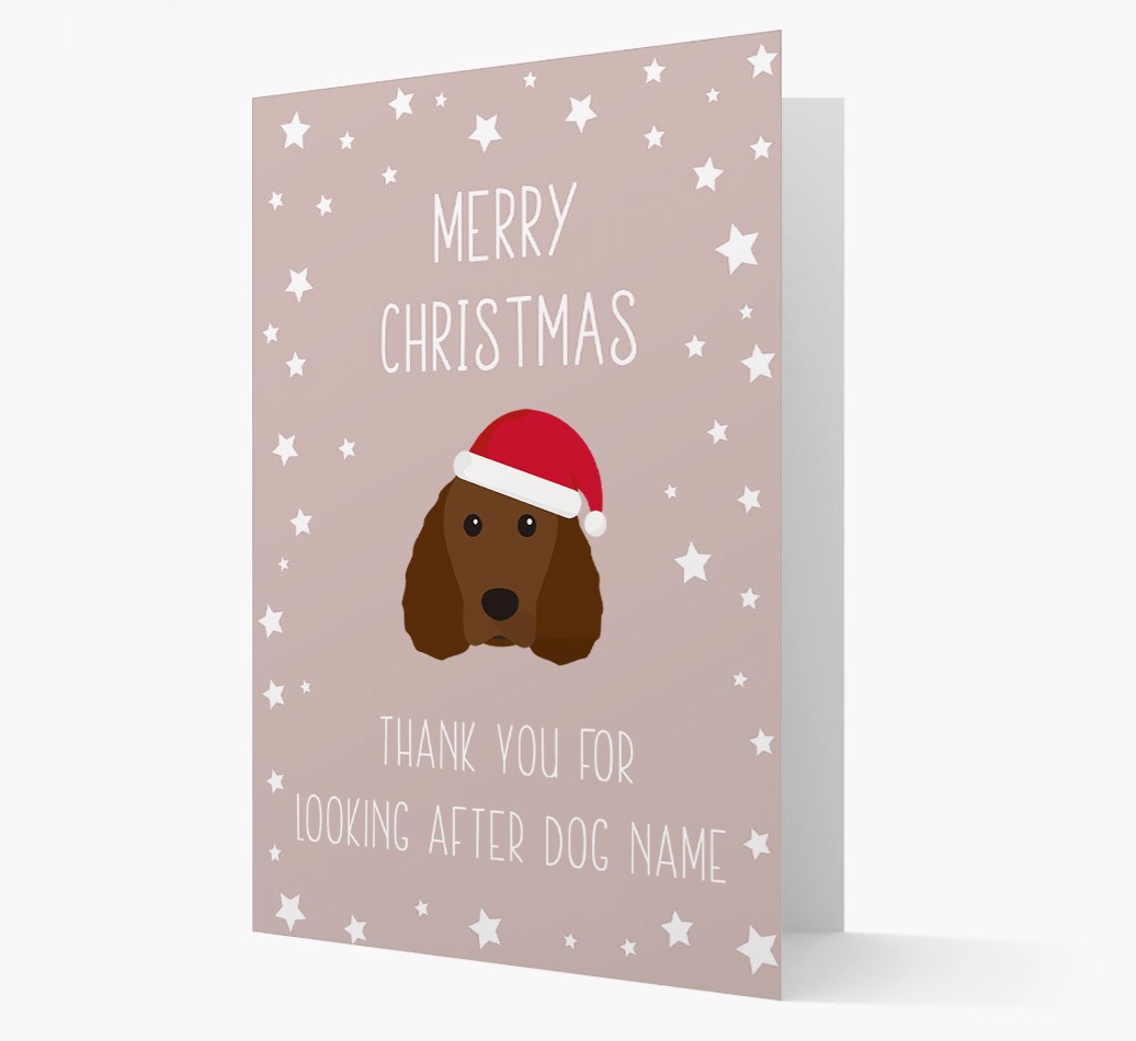 'Thank You' Christmas Card with your {breedFullName} Christmas Icon