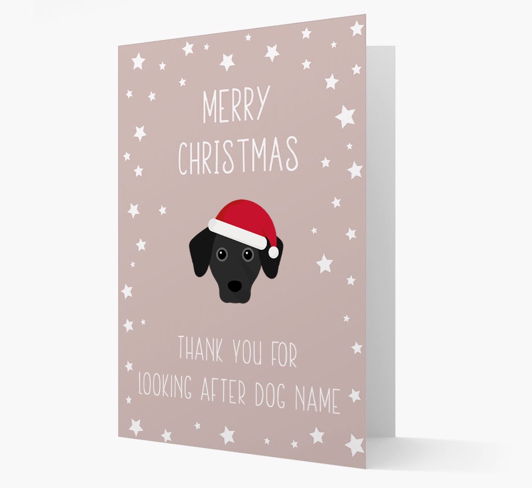 'Thank You' Christmas Card with your {breedFullName} Christmas Icon