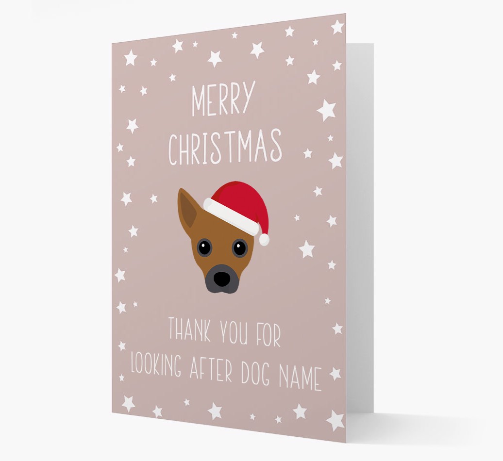 'Thank You' Christmas Card with your {breedFullName} Christmas Icon